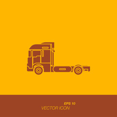 Freight car icon in flat style. The icons on the theme of logistics and transportation.o. Vector illustration EPS 10.