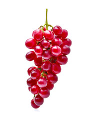 red grapes isolated on white background