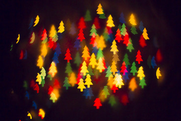 christmas tree bokeh background.