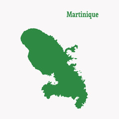 Outline map of  Martinique.