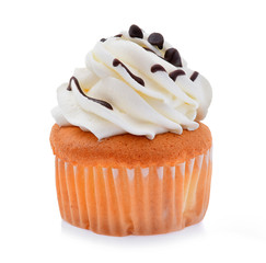 mini tasty cupcake isolated on white background