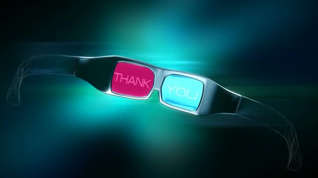 3D Anaglyph Glasses animation. "Put on your 3D glasses". Great video for your 3D movie.