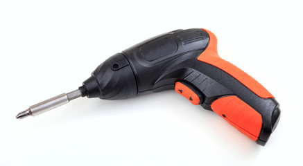 Electric screwdriver isolated on white background