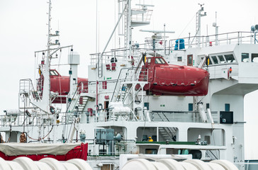 Enclosed Lifeboat for ship.