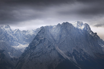 Fototapeta na wymiar Alps garmisch mountains cloudy