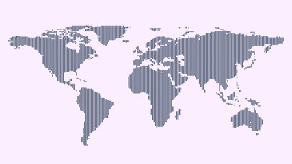 Grey Political World Map