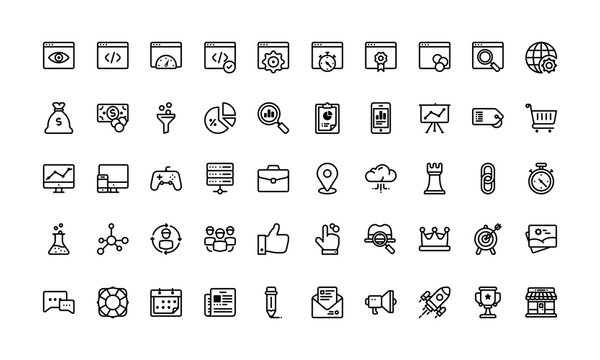 SEO and marketing icon set