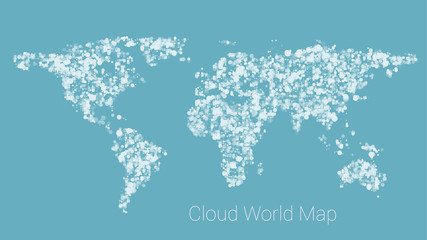 world map from cloud