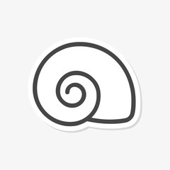 Flat Design Simple Icon - Snail Shell - vector Illustration