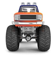 Monster truck. Big foot. 3d image isolated on white © Wire_man