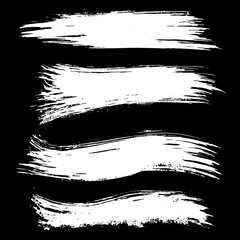 Black ink vector brush strokes background. Vector illustration. Grunge texture.