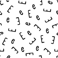 Seamless pattern - letters E