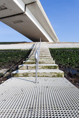 stairway near an bridge