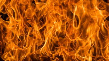 Deurstickers Vlam Blaze vuur vlam achtergrond en textuur