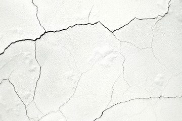 white wall, the concrete surface with cracks - obrazy, fototapety, plakaty