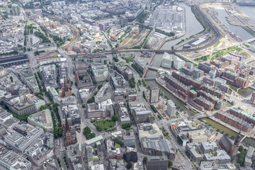 Fototapeta premium Hamburg - Germany from above