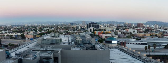 Obraz premium Sunrise panorama skyline in Los Angeles