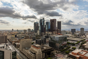 Fototapeta na wymiar HDR skyline of downtown Los Angeles