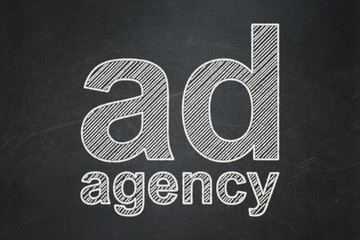 Marketing concept: Ad Agency on chalkboard background