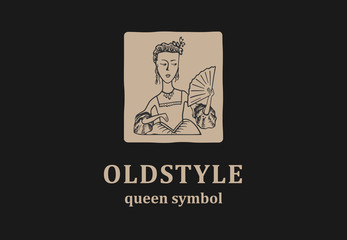 Old style sign with young queen.