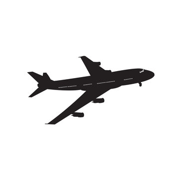 icon of airplane. vector illustration