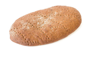 Bread from wheat flour isolated on white background.