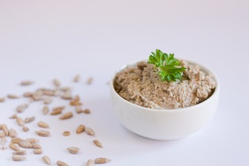 Vegan spread made from sunflower seeds