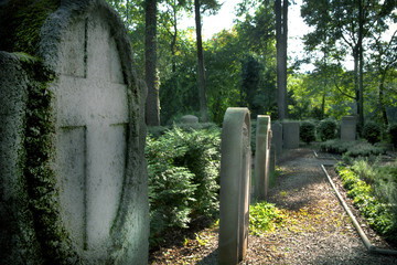 cemetery Szczecin cross road