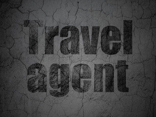 Travel concept: Travel Agent on grunge wall background