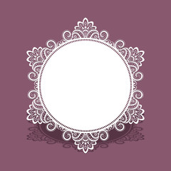 Round doily with cutout lace border