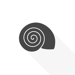 Flat Design Simple Icon - Snail Shell - Illustration
