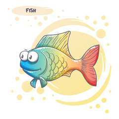 Drawn Cartoon Fish