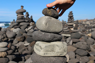 Haciendo un cairn