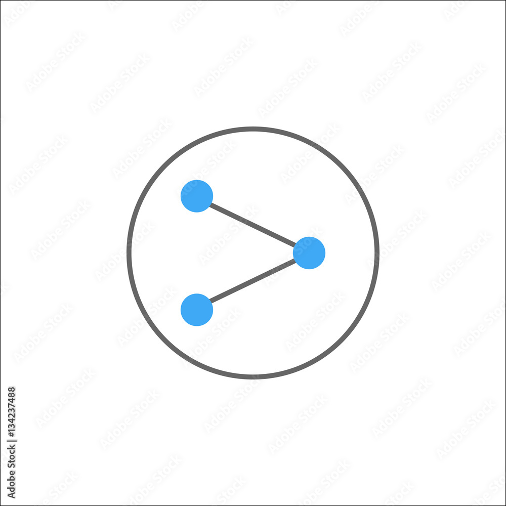 Aufkleber share solid icon, mobile sign and interface pictogram, vector graphics, a colorful linear pattern on