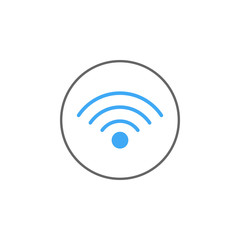 Wifi solid icon, mobile sign and hotspot, vector graphics, a colorful linear pattern on a white background, eps 10.
