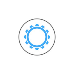 Settings solid icon, mobile sign and cogwheel, vector graphics, a colorful linear pattern on a white background, eps 10.