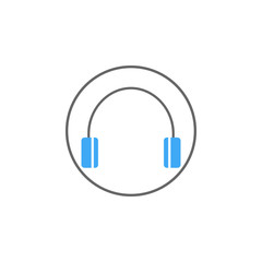 Headphone solid icon, mobile sign and support operator, vector graphics, a colorful linear pattern on a white background, eps 10.