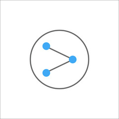 Share solid icon, mobile sign and interface pictogram, vector graphics, a colorful linear pattern on a white background, eps 10.