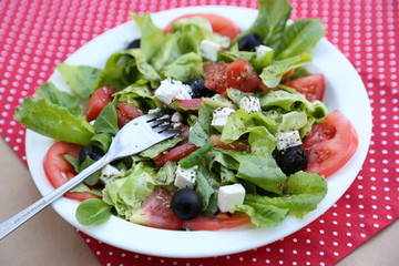 Plate of salad 