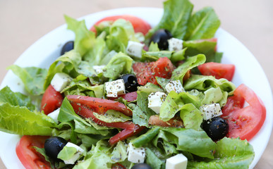 Plate of salad 