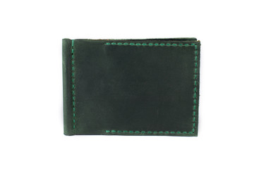 Leather wallet on a white background, isolated