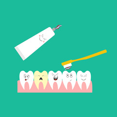 Children Teeth and toothpaste