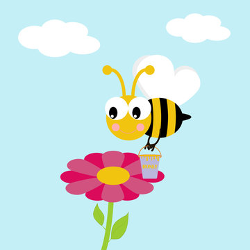 Working bee illustration