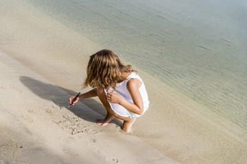 Little girl on the beach