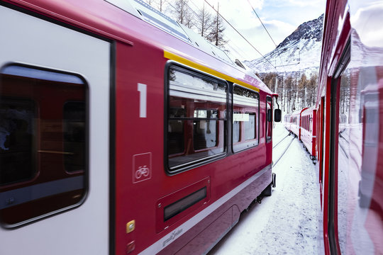 Locomotive treno del Bernina