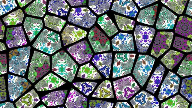 Mosaic kaleidoscopic vj seamless loop
