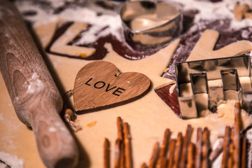 Heart shaped cookies for Valentine