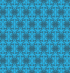 Traditional Chinese seamless pattern. Detailed decorative motifs. Vector illustration.