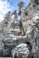 Fototapeta na wymiar Rock formations in Slovak paradise