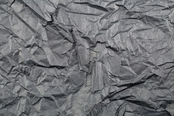 Crumbled black empty, clean paper texture